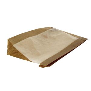 Firplast Sac sandwich kraft brun avec Fenêtre en cellulose 250mm x 140mm x 60mm (x1000) Firplast