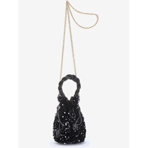 Sac à main élégant sac à bandoulière fantaisie avec anse à chaîne couleur or - Vivance - noir NOIR 0 - Publicité