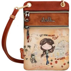 Pochette travers Peace and Love Anekke Beige multi - Publicité