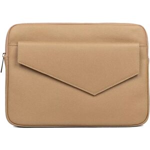 Pochette ordinateur en cuir Zoe Lancaster Beige