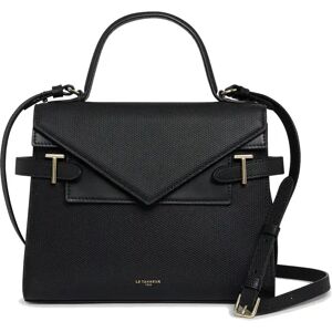 Sac a main double rabat en cuir Emilie Le Tanneur Noir