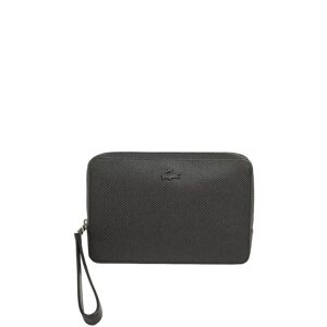 Lacoste Sacoche pochette en cuir portée main Chantaco, Lacoste Noir