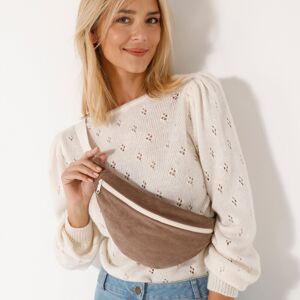 Blancheporte Sac Banane En Velours - Femme Taupe TU