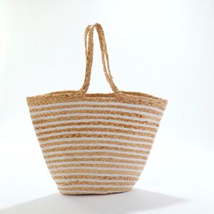 Sac shopper raye jute et coton - BlancheporteAussi a l'aise a la plage qu'en balade, ce sac shopper sera votre meilleur allie côte style et feminite. Bien pratique par son beau volume, il saura aussi jouer le petit accessoire de mode a afficher sans moder