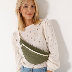 Sac banane en velours - BlancheporteCraquez pour ce joli sac banane au velours côtele ultra moderne et au coloris tendance ! Avec sa confection francaise, il est l'accessoire ideal pour vous et pour la planete.TUKaki