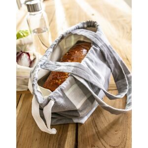 Sac a pain en tissu flanelle - collection upcycling - BlancheportePour le transport comme pour la conservation de votre pain, pensez au sac a pain upcycle. Doublement ecologique, notre modele a ete confectionne dans de beaux draps en flanelle signes Blanc