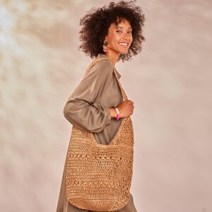 Blancheporte Sac En Papier Tressé Porté Épaule - Femme Écru TU