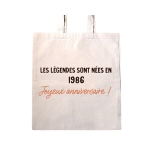 Cadeaux.com Tote bag message generique femme nee en 1986