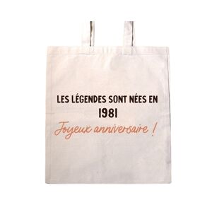 Cadeaux.com Tote bag message generique femme nee en 1981