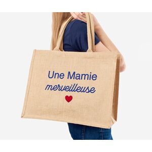 Cadeaux.com Cabas en toile de jute brodé