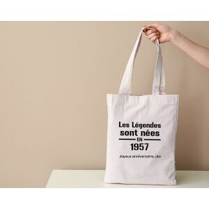 Cadeaux.com Tote bag personnalise - Les Legendes sont nees en 1957