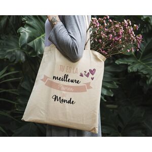 Cadeaux.com Tote bag Personnalisable - Tu es la meilleure du monde - 100% coton naturel