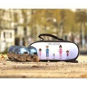 Cadeaux.com Sacoche de Petanque personnalisable avec option Triplette de boules de petanque - Family Circus