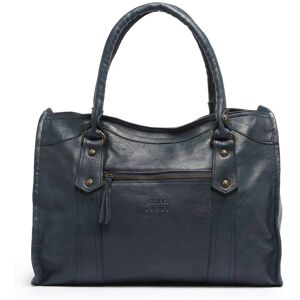 Sac Shopping  Cow Cuir Basilic Pepper Bleu - Publicité