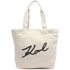 Sac Shopping K/signature Canvas Karl Lagerfeld Beige