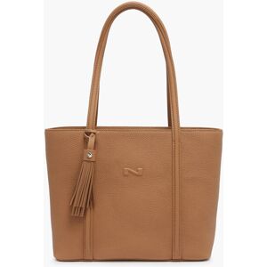 Sac Shopping Small Cabas Cuir Nathan Baume Marron - Publicité