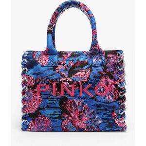 Sac Porte Épaule Logo Shopper Coton Pinko Multicolore