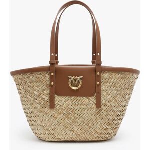 Sac Porte Épaule Love Bag Icon Raphia Pinko Beige