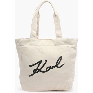 Sac Shopping K/signature Canvas Karl Lagerfeld Beige - Publicité