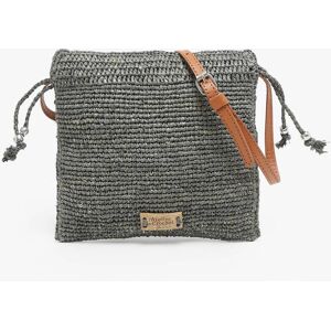 Sac Bandouliere L'atelier Du Crochet Raphia Le Voyage En Panier Gris