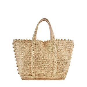 Sac Le Cabas Raphia Pompon Vanessa Bruno Beige - Publicité