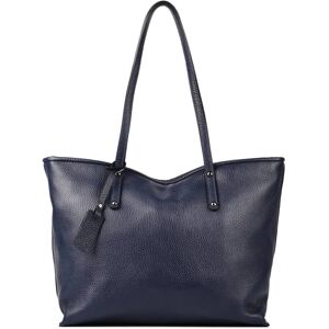 Sac Cabas A4 Caviar Cuir Milano Bleu - Publicité