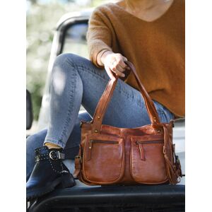 Sac Shopping  Cow Cuir Basilic Pepper Marron