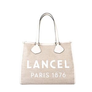 Sac Cabas D'ete Toile De Jute Et Cuir Lancel