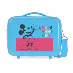 Joumma Bags unisex pour enfant. 22939A1 Mickey Good Vibes Only ABS Toilet Bag Adaptable light blue -29x21x15cm (OSFA), Bleu, Casuel, ABS/Pol - Publicité