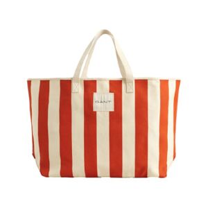 Gant pour femme. 4970002 Sac de plage en toile rayée blanc, rouge (OSFA), Casuel, Beachwear, Tissu - Publicité