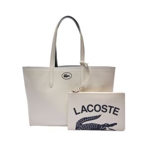 Lacoste pour femme. NF4542AS_N32 Sac fourre-tout Anna réversible en piqué blanc (OSFA), Casuel, PVC - Publicité