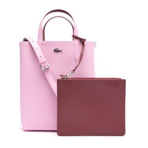 Lacoste pour femme. NF2991AA_N08 Sac fourre-tout réversible Anna en toile enduite rose (OSFA), Casuel, PVC - Publicité