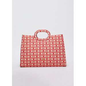 LIUJO Sac Shopper Jacquard Avec Logo Rouge T_U_ female - Publicité