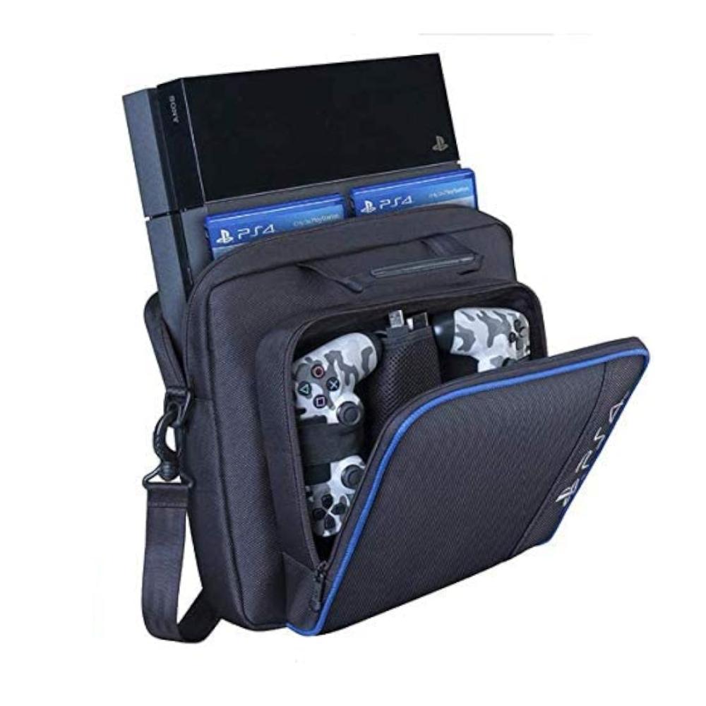 HOD Health&Home Sacoche système Ps4 taille originale pour console Playstation protège épaule sac à main de transport toile noir