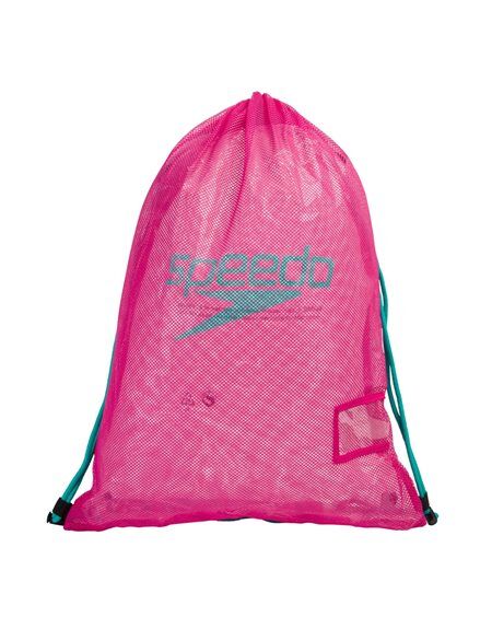 speedo τσάντα πλάτης κολύμβησης equipment mesh bag  - pink-green