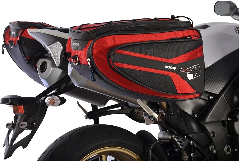 Oxford P50r Motorcycle Saddlebags  - Red