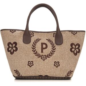 Pollini Borsa in rafia Shopping rafia Beige-marrone Donna UNI