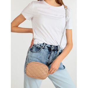 Solada Borsa tracolla trapuntata con catena Borse a Tracolla donna Beige taglia Unica