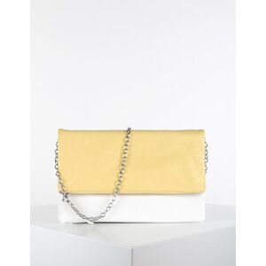 Solada Pochette bicolore in ecopelle Borse donna Bianco taglia Unica