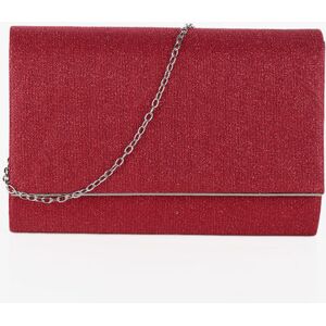 Solada Pochette elegante glitterata Pochette donna Rosso taglia Unica