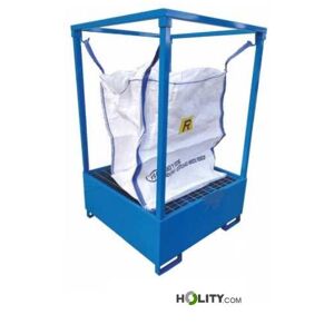 Struttura Porta Big Bag Verniciata Con Vasca Contenimento H883_36