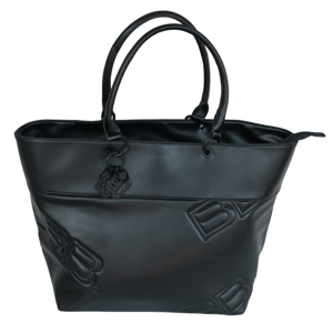Bamboom Tote Bag a Tracolla in Ecopelle Black