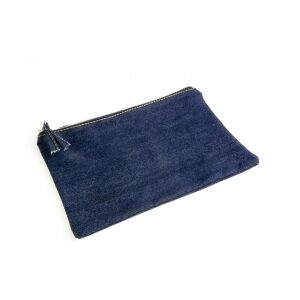 Gedshop 1000 Pochette in denim con zip neutro o personalizzato