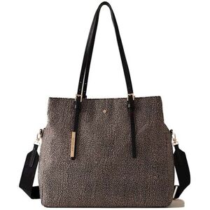 BORBONESE BORSA SHOPPING LARGE donna naturale/nero 933778AH1X11 TU