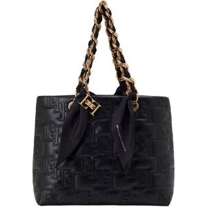 ELISABETTA FRANCHI BORSA GRANDE CON CATENA FOULARD donna nero BS05A41E2 TU