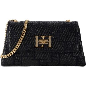 ELISABETTA FRANCHI BORSA A SPALLA IN RAFIA JACQUARD donna nero BS36A42E2 TU