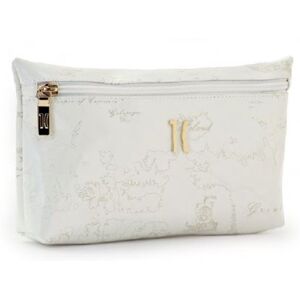 Classe Pochette Bustina Squadrata Grande Vernice Sintetica Bianco Bianco