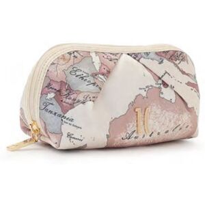 Classe Pochette Beauty Piccolo Con Pinces Raso Lucido Stampa Geo Lady Avorio 905 Avorio