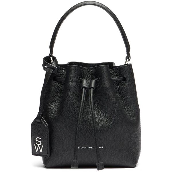 stuart weitzman rae mini bucket bag - donna  black one size