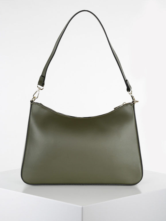 Solada Borsa baguette rigida in vera pelle Borse in pelle donna Verde taglia Unica